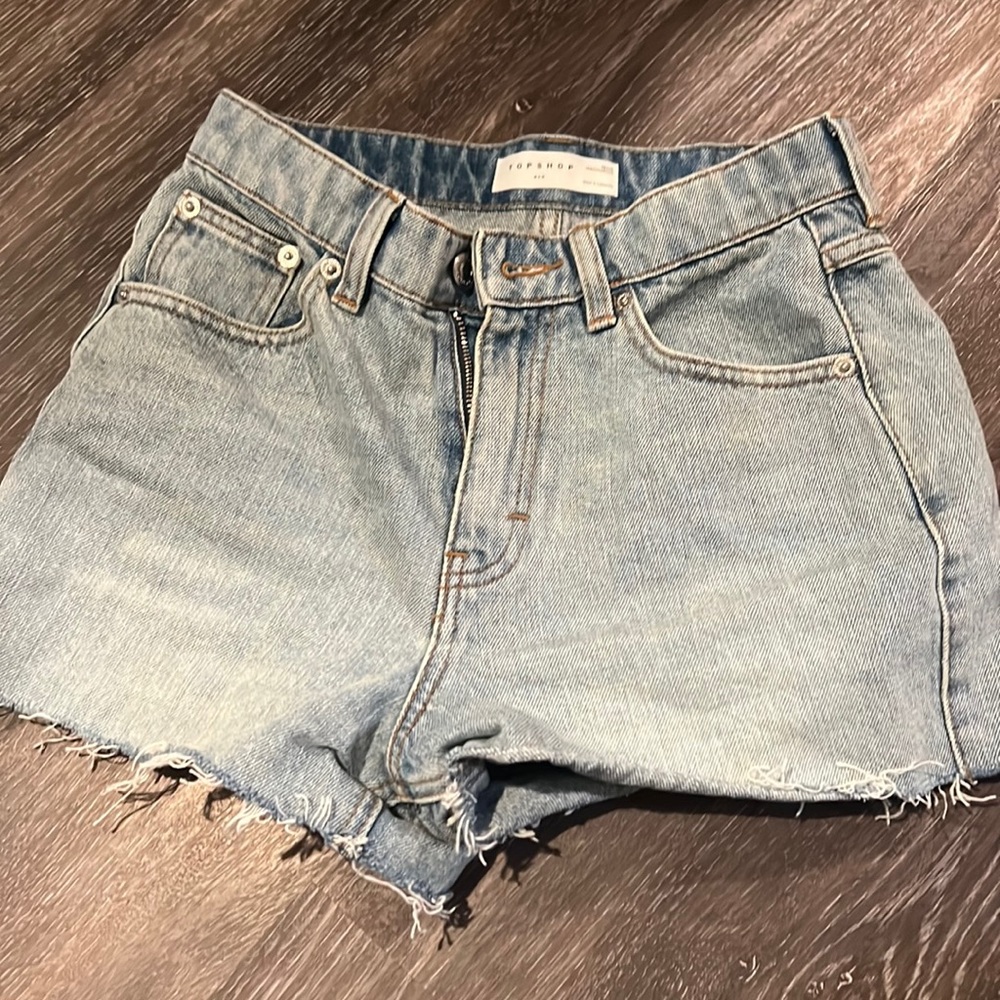 Topshop denim mini shorts